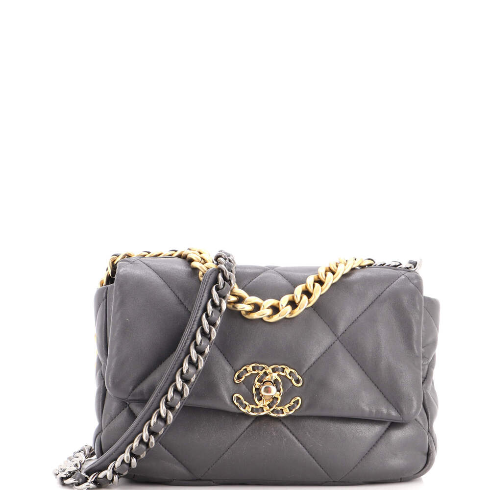 Chanel Medium 19 Flap Bag Quilted Stitched Lambskin